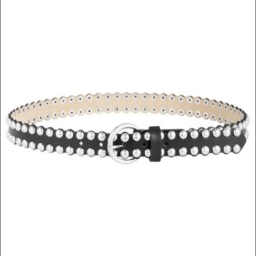 Steve Madden studded black leather belt